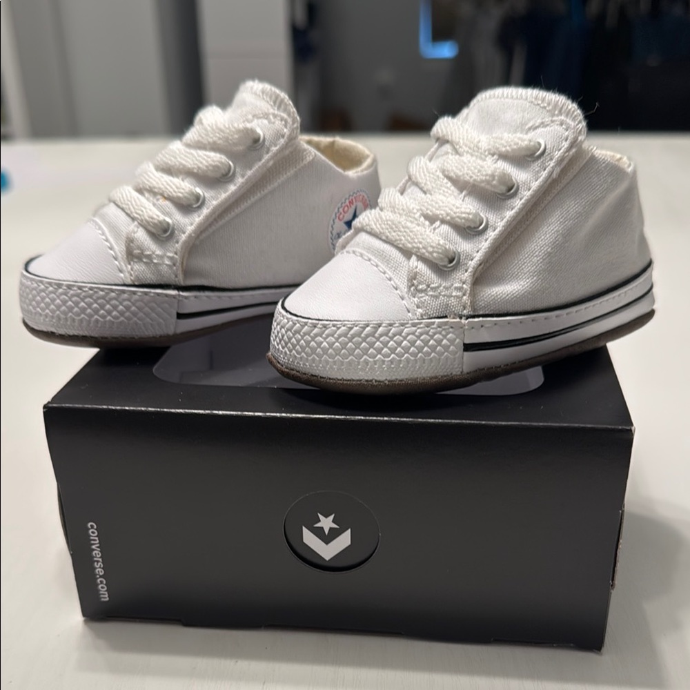 Converse White Baby High-Top Sneakers